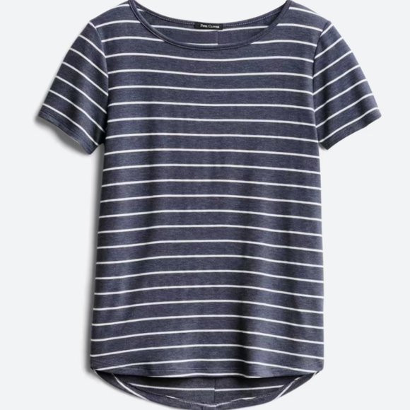 Pink Clover Tops - PINK CLOVER Daisee Button Back Detail Navy Knit Tee - Women's - Size XL